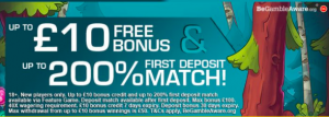signup and deposit match bonus offer