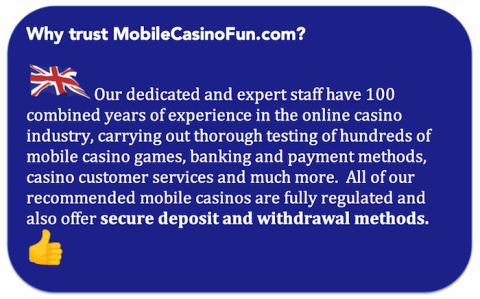 mobile casino trusted offers